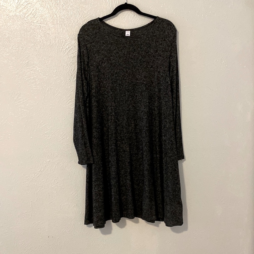 Long sleeve heather T-shirt dress